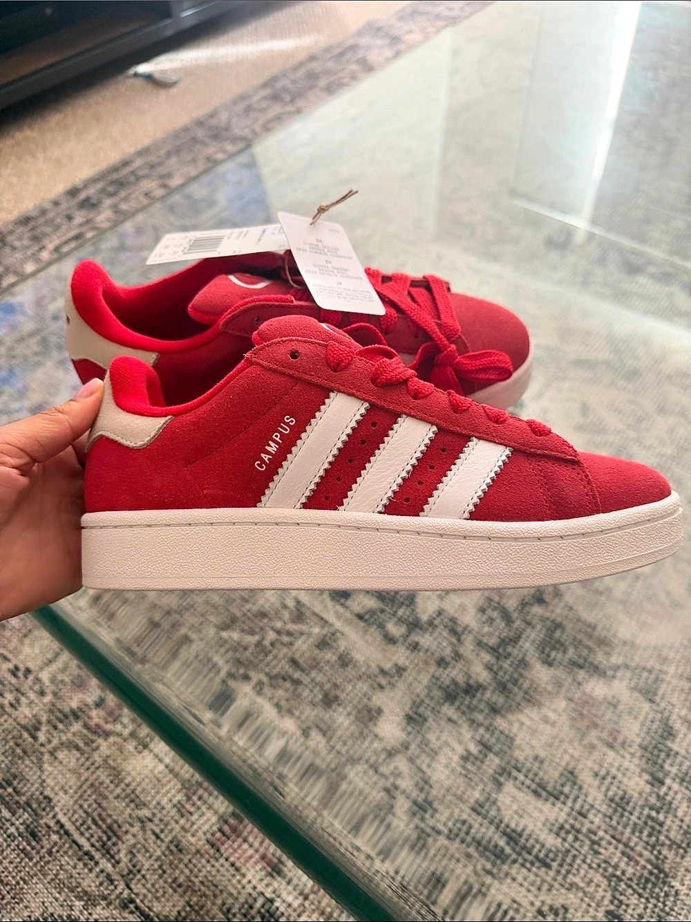 adidas Campus Red & White Sneakers NWT